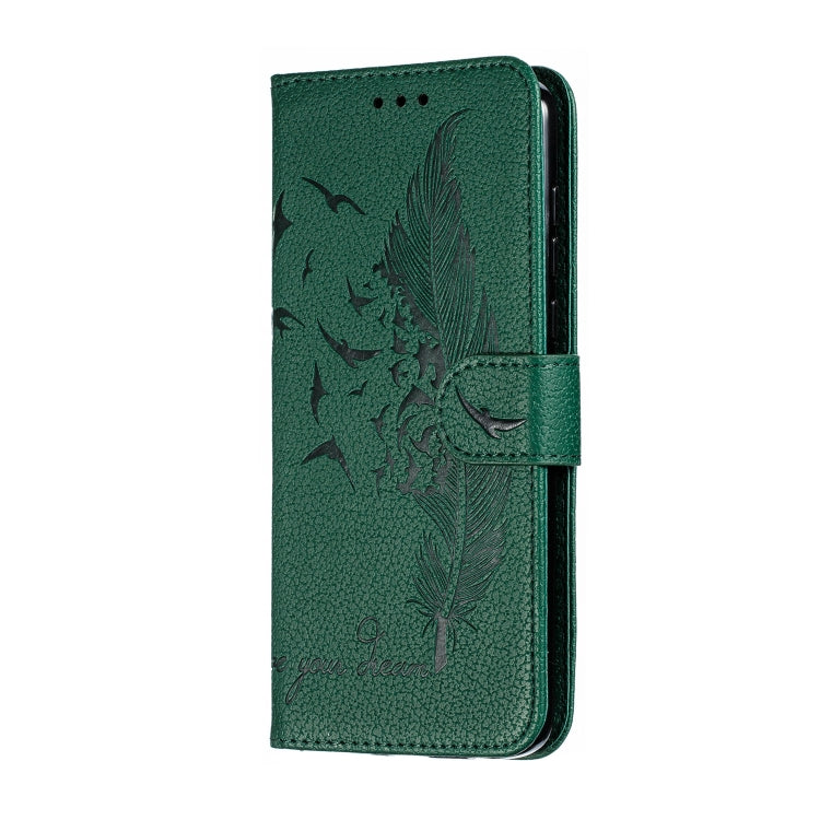 Feather Pattern Litchi Texture Horizontal Flip Leather Case with Wallet & Holder & Card Slots For Motorola Moto Z4 Play