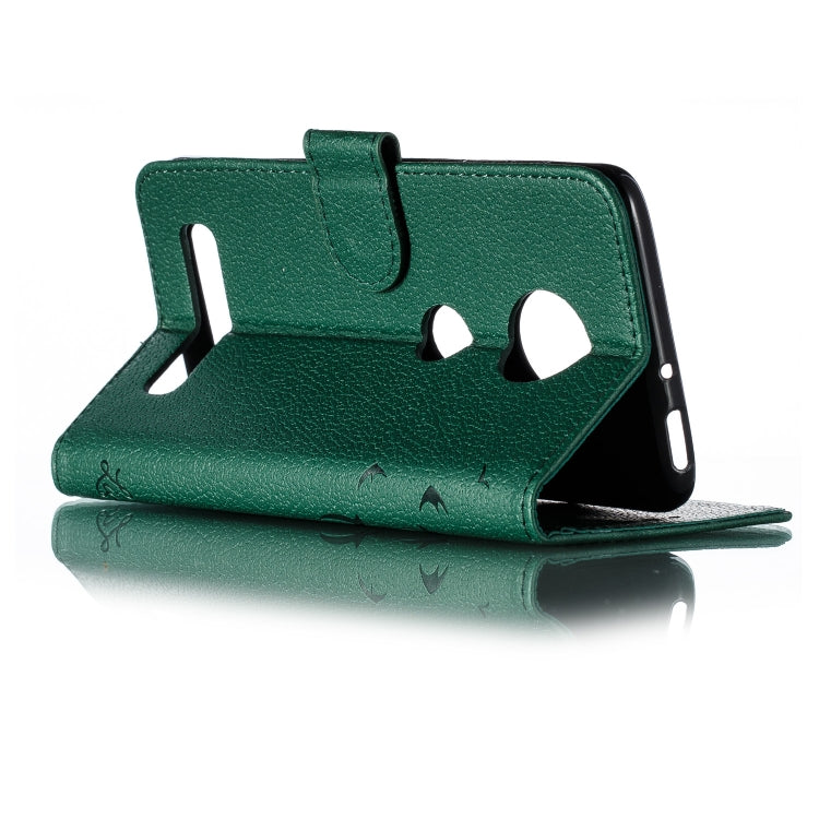 Feather Pattern Litchi Texture Horizontal Flip Leather Case with Wallet & Holder & Card Slots For Motorola Moto Z4 Play