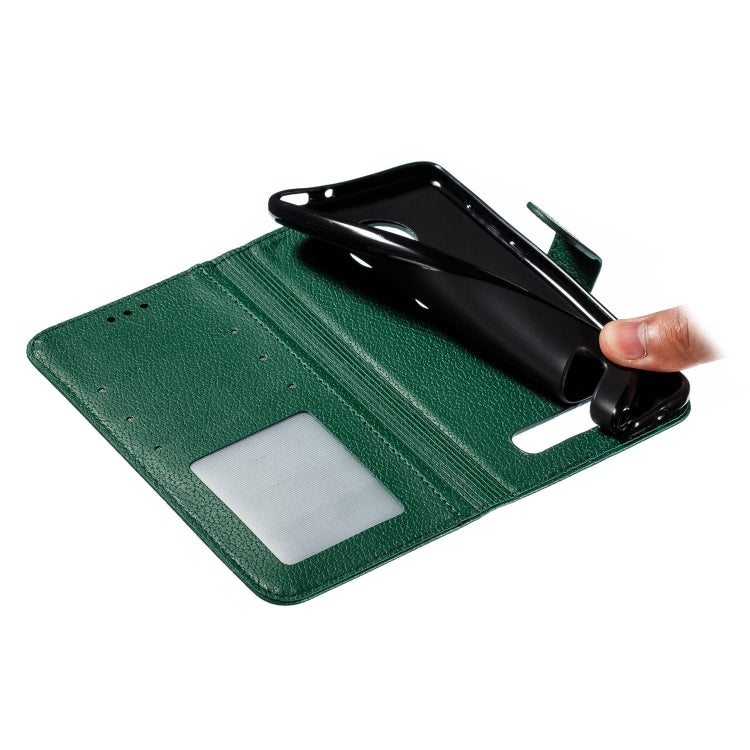 Feather Pattern Litchi Texture Horizontal Flip Leather Case with Wallet & Holder & Card Slots For Motorola Moto Z4 Play