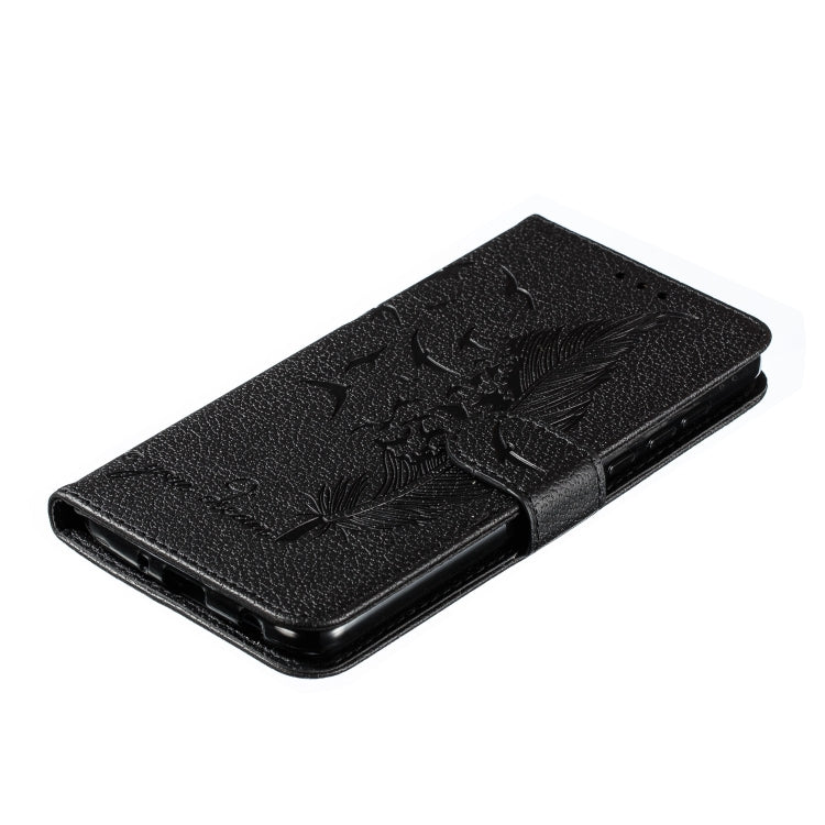 Feather Pattern Litchi Texture Horizontal Flip Leather Case with Wallet & Holder & Card Slots For Motorola Moto Z4 Play