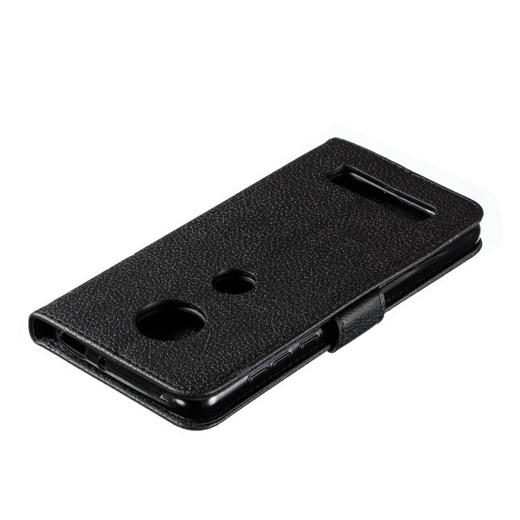 Feather Pattern Litchi Texture Horizontal Flip Leather Case with Wallet & Holder & Card Slots For Motorola Moto Z4 Play