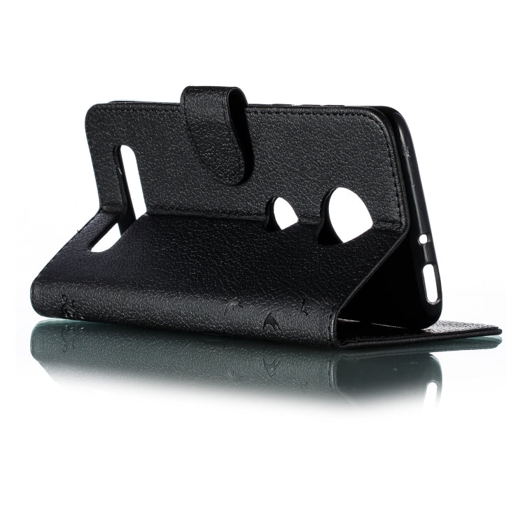 Feather Pattern Litchi Texture Horizontal Flip Leather Case with Wallet & Holder & Card Slots For Motorola Moto Z4 Play