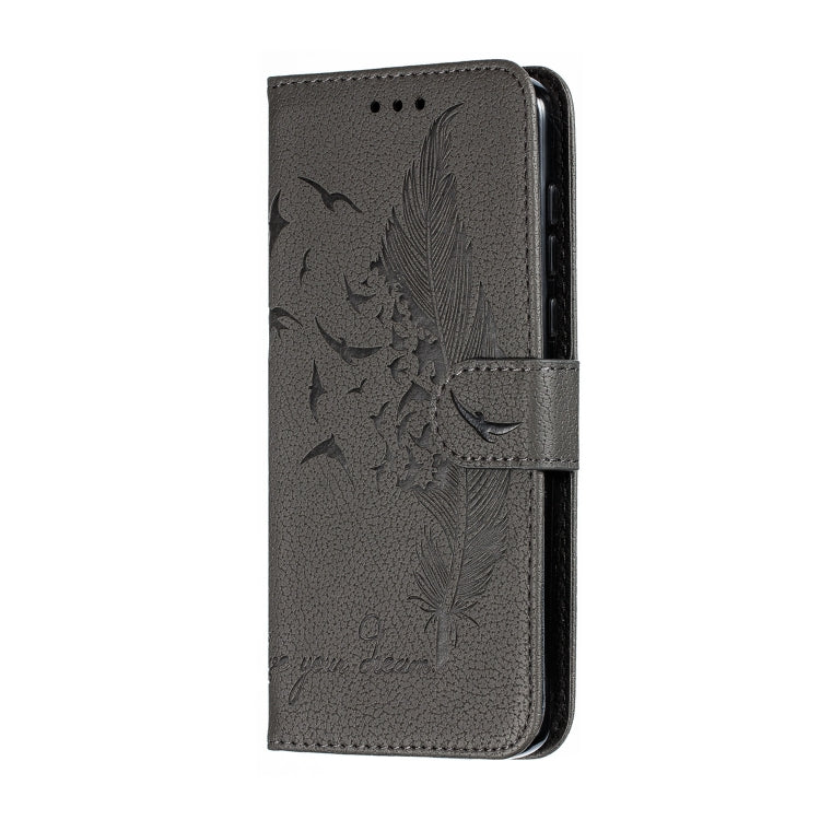 Feather Pattern Litchi Texture Horizontal Flip Leather Case with Wallet & Holder & Card Slots For Motorola Moto Z4 Play