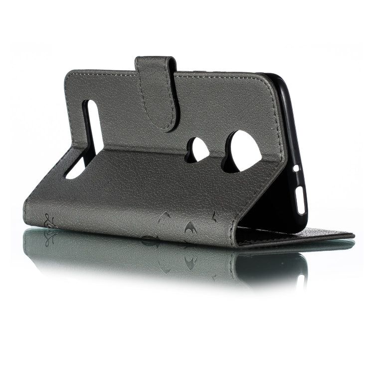 Feather Pattern Litchi Texture Horizontal Flip Leather Case with Wallet & Holder & Card Slots For Motorola Moto Z4 Play