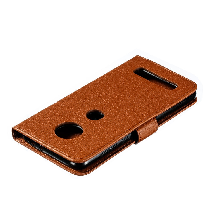 Feather Pattern Litchi Texture Horizontal Flip Leather Case with Wallet & Holder & Card Slots For Motorola Moto Z4 Play