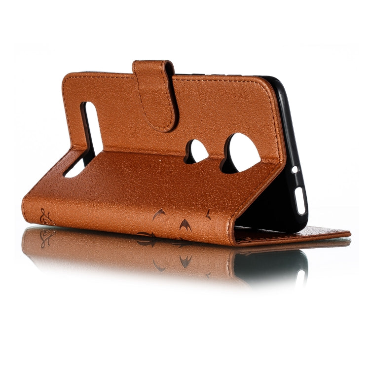 Feather Pattern Litchi Texture Horizontal Flip Leather Case with Wallet & Holder & Card Slots For Motorola Moto Z4 Play