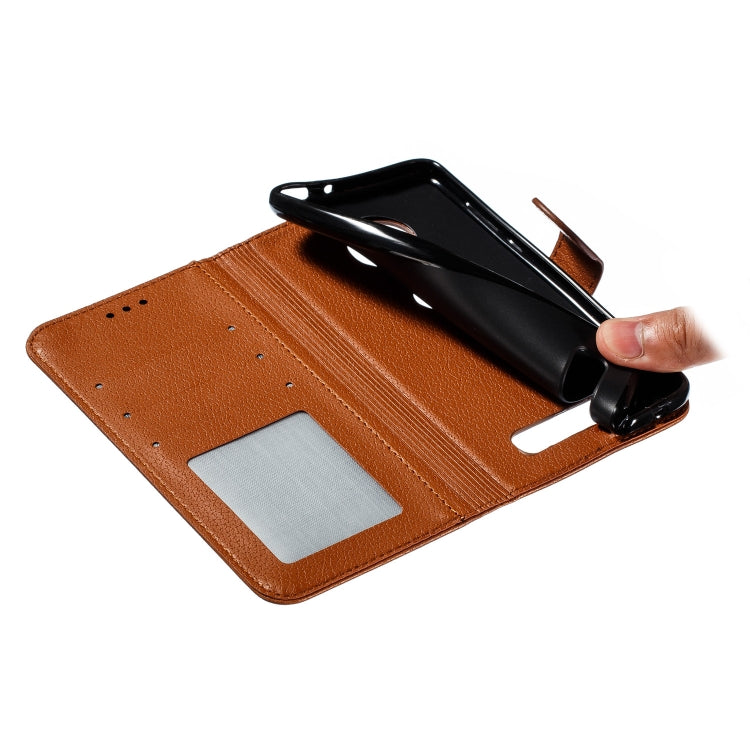 Feather Pattern Litchi Texture Horizontal Flip Leather Case with Wallet & Holder & Card Slots For Motorola Moto Z4 Play