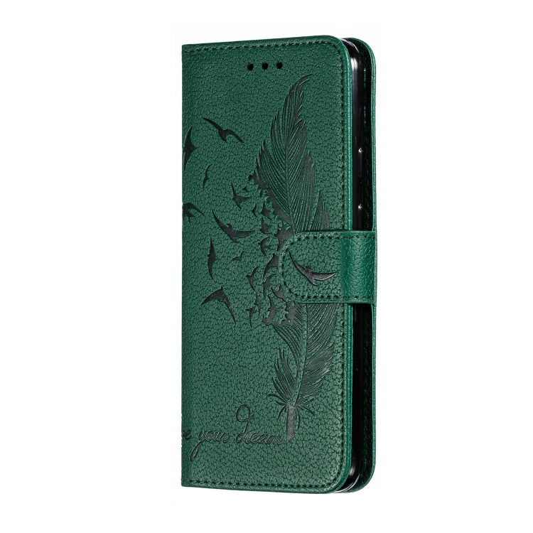 Feather Pattern Litchi Texture Horizontal Flip Leather Case with Wallet & Holder & Card Slots For Google Pixel 4XL