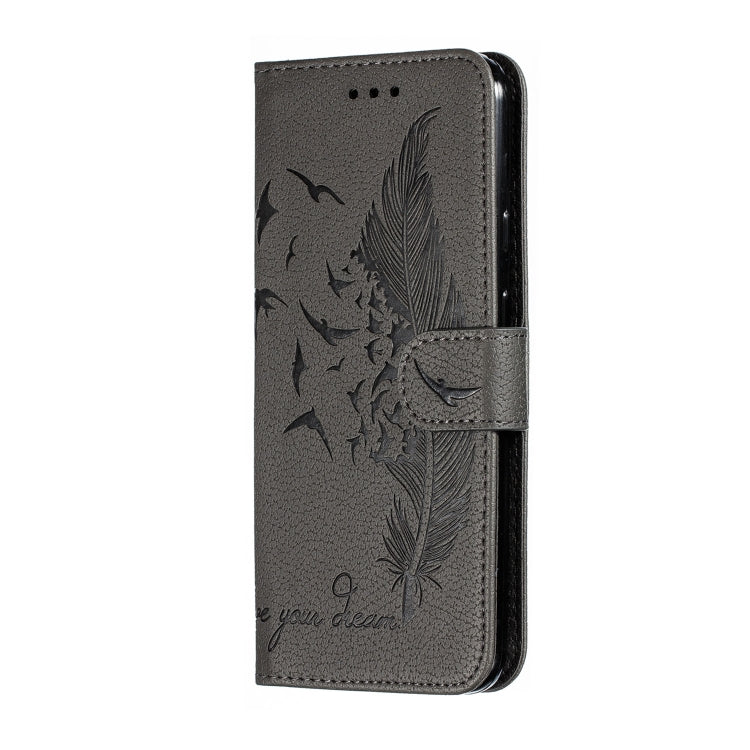 Feather Pattern Litchi Texture Horizontal Flip Leather Case with Wallet & Holder & Card Slots For Google Pixel 4XL