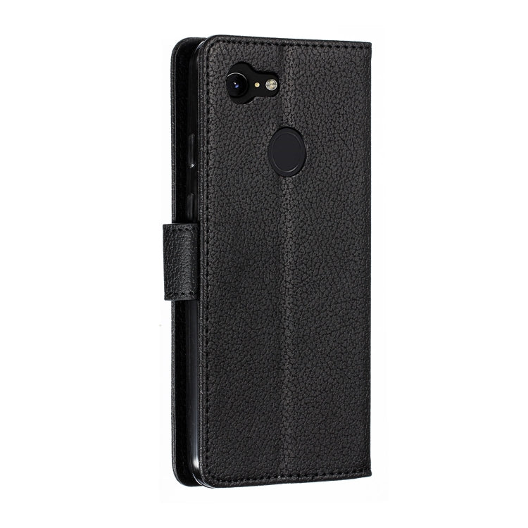 Feather Pattern Litchi Texture Horizontal Flip Leather Case with Wallet & Holder & Card Slots For Google Pixel 3