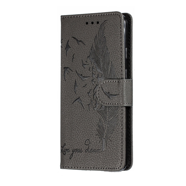 Feather Pattern Litchi Texture Horizontal Flip Leather Case with Wallet & Holder & Card Slots For Google Pixel 3