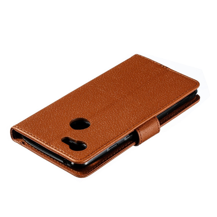 Feather Pattern Litchi Texture Horizontal Flip Leather Case with Wallet & Holder & Card Slots For Google Pixel 3