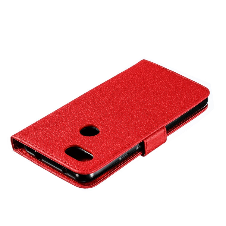 Feather Pattern Litchi Texture Horizontal Flip Leather Case with Wallet & Holder & Card Slots For Google Pixel 3a