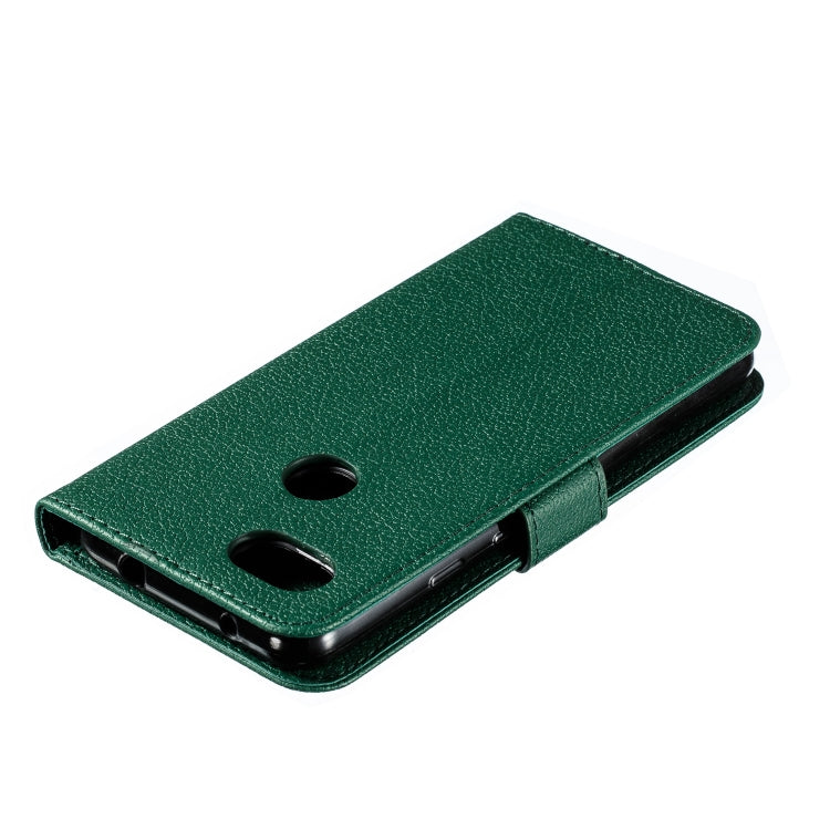 Feather Pattern Litchi Texture Horizontal Flip Leather Case with Wallet & Holder & Card Slots For Google Pixel 3a