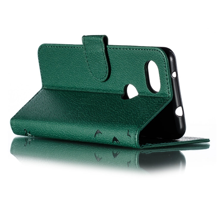 Feather Pattern Litchi Texture Horizontal Flip Leather Case with Wallet & Holder & Card Slots For Google Pixel 3a