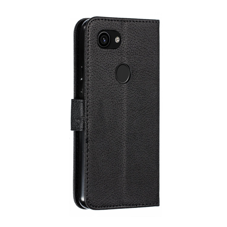 Feather Pattern Litchi Texture Horizontal Flip Leather Case with Wallet & Holder & Card Slots For Google Pixel 3a
