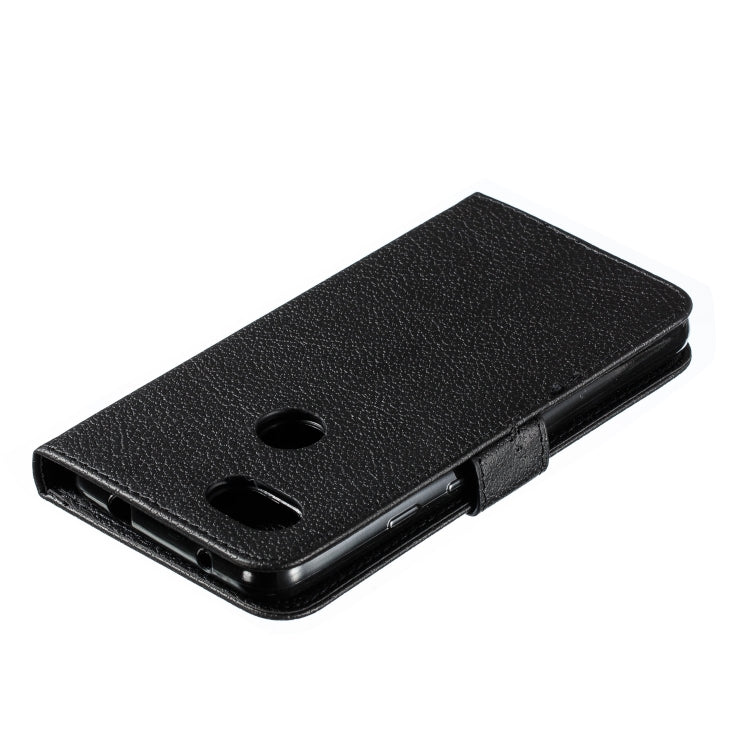 Feather Pattern Litchi Texture Horizontal Flip Leather Case with Wallet & Holder & Card Slots For Google Pixel 3a