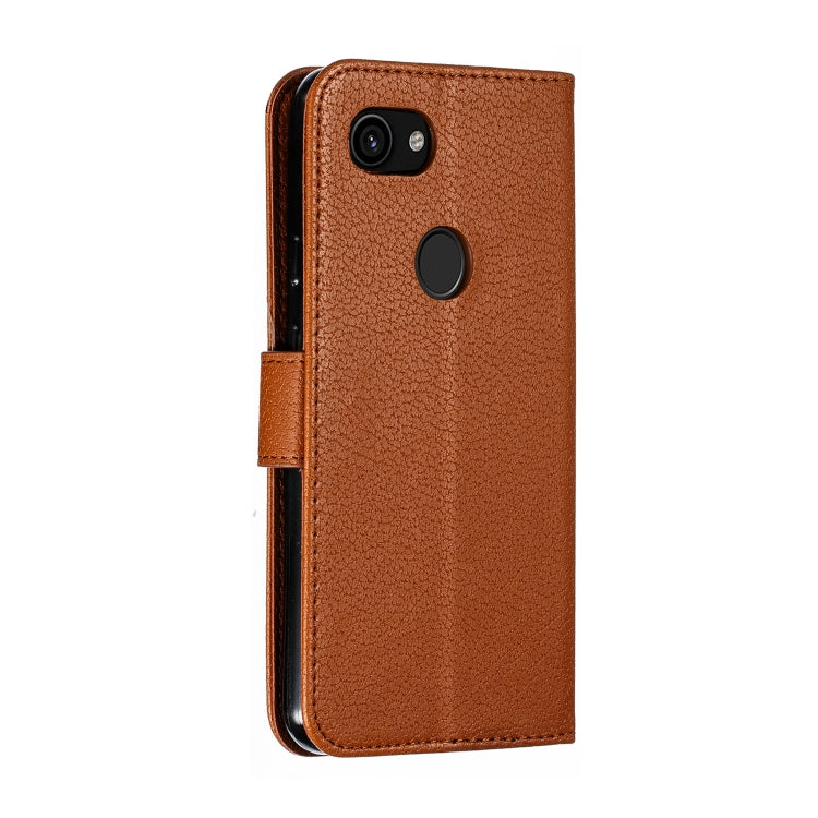 Feather Pattern Litchi Texture Horizontal Flip Leather Case with Wallet & Holder & Card Slots For Google Pixel 3a