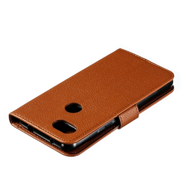 Feather Pattern Litchi Texture Horizontal Flip Leather Case with Wallet & Holder & Card Slots For Google Pixel 3a