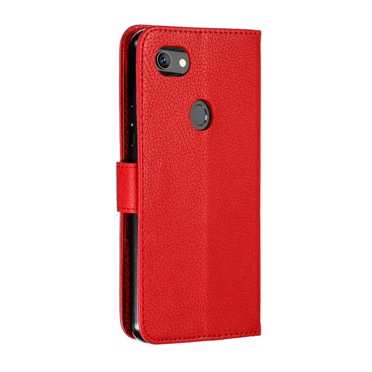Feather Pattern Litchi Texture Horizontal Flip Leather Case with Wallet & Holder & Card Slots For Google Pixel 3a XL