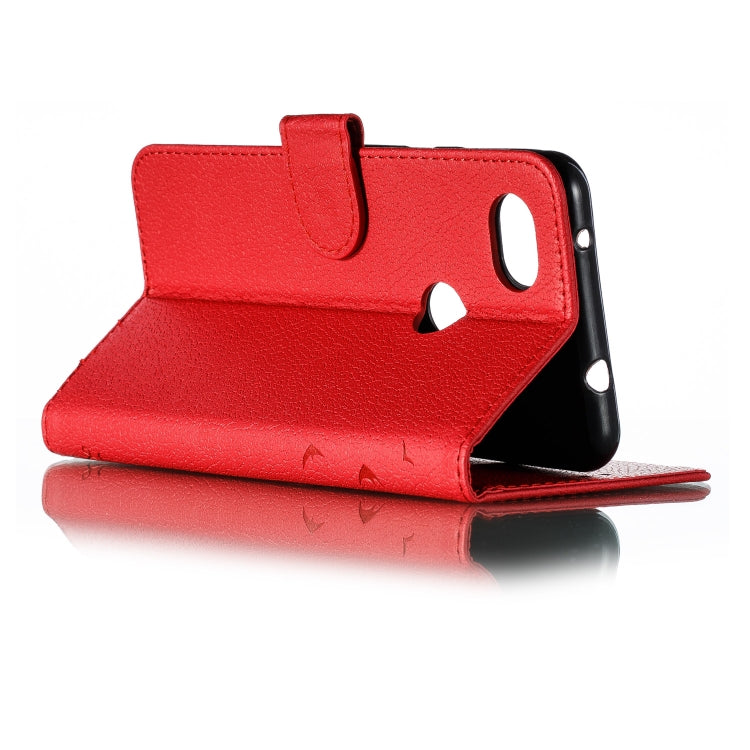 Feather Pattern Litchi Texture Horizontal Flip Leather Case with Wallet & Holder & Card Slots For Google Pixel 3a XL