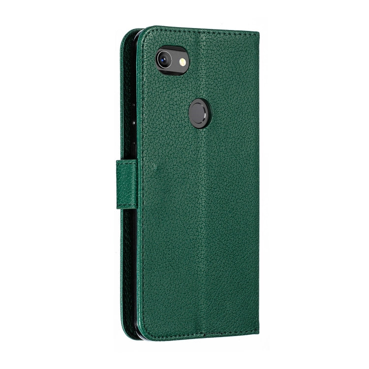 Feather Pattern Litchi Texture Horizontal Flip Leather Case with Wallet & Holder & Card Slots For Google Pixel 3a XL