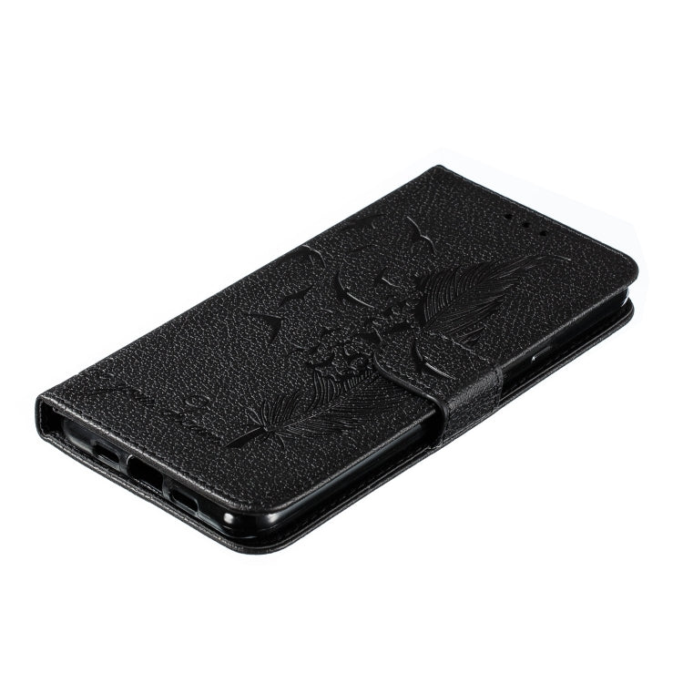Feather Pattern Litchi Texture Horizontal Flip Leather Case with Wallet & Holder & Card Slots For Google Pixel 3a XL