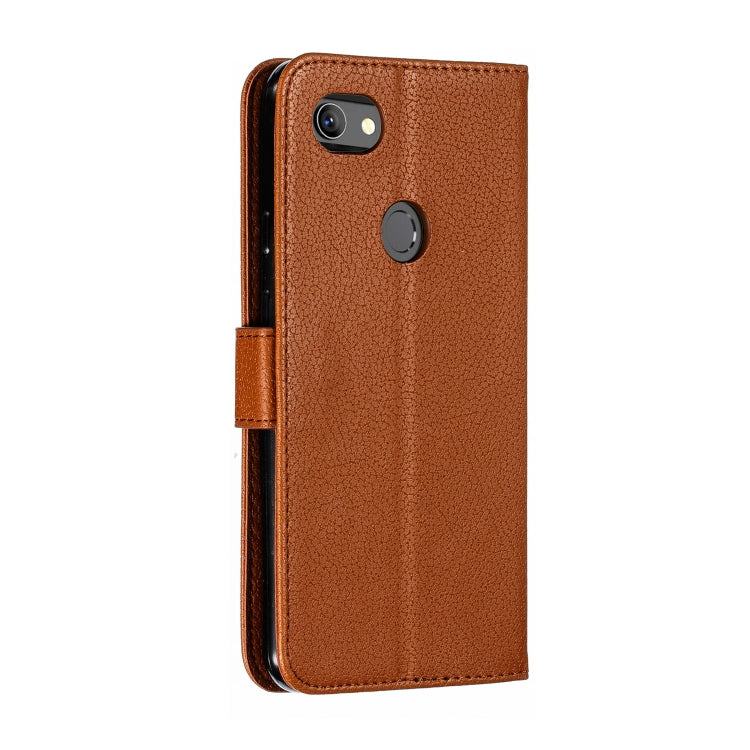 Feather Pattern Litchi Texture Horizontal Flip Leather Case with Wallet & Holder & Card Slots For Google Pixel 3a XL