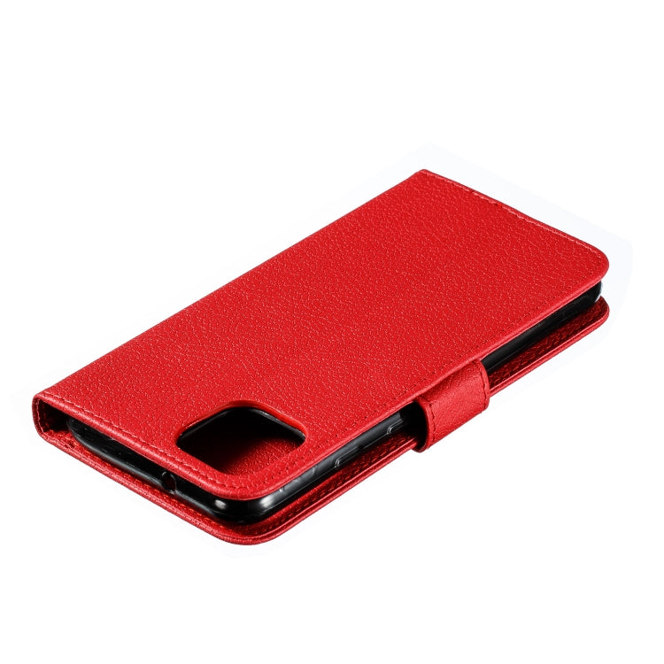 Feather Pattern Litchi Texture Horizontal Flip Leather Case with Wallet & Holder & Card Slots For Google Pixel 4