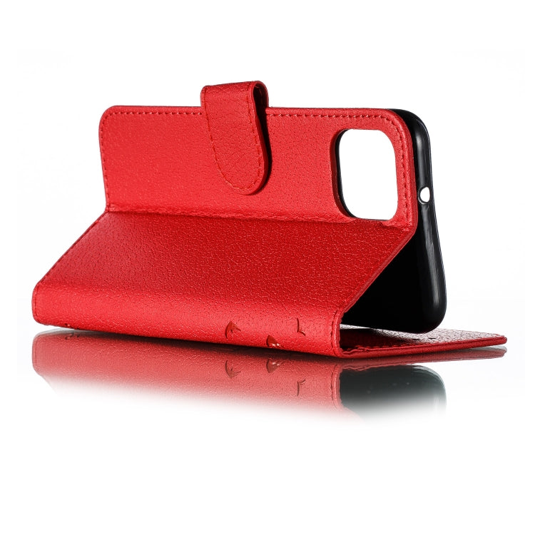 Feather Pattern Litchi Texture Horizontal Flip Leather Case with Wallet & Holder & Card Slots For Google Pixel 4