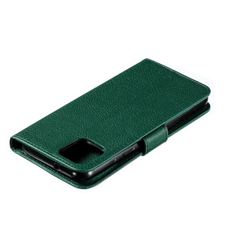 Feather Pattern Litchi Texture Horizontal Flip Leather Case with Wallet & Holder & Card Slots For Google Pixel 4