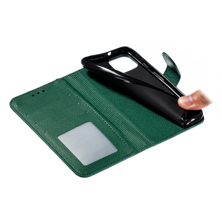 Feather Pattern Litchi Texture Horizontal Flip Leather Case with Wallet & Holder & Card Slots For Google Pixel 4