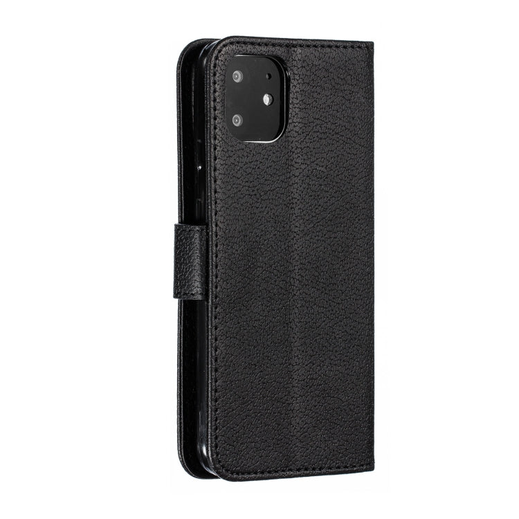 Feather Pattern Litchi Texture Horizontal Flip Leather Case with Wallet & Holder & Card Slots For Google Pixel 4