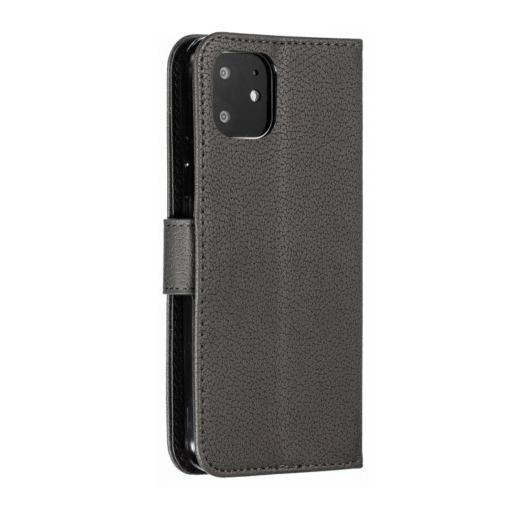Feather Pattern Litchi Texture Horizontal Flip Leather Case with Wallet & Holder & Card Slots For Google Pixel 4