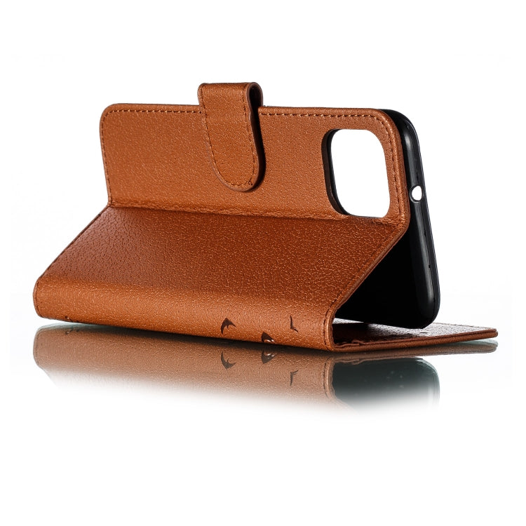 Feather Pattern Litchi Texture Horizontal Flip Leather Case with Wallet & Holder & Card Slots For Google Pixel 4