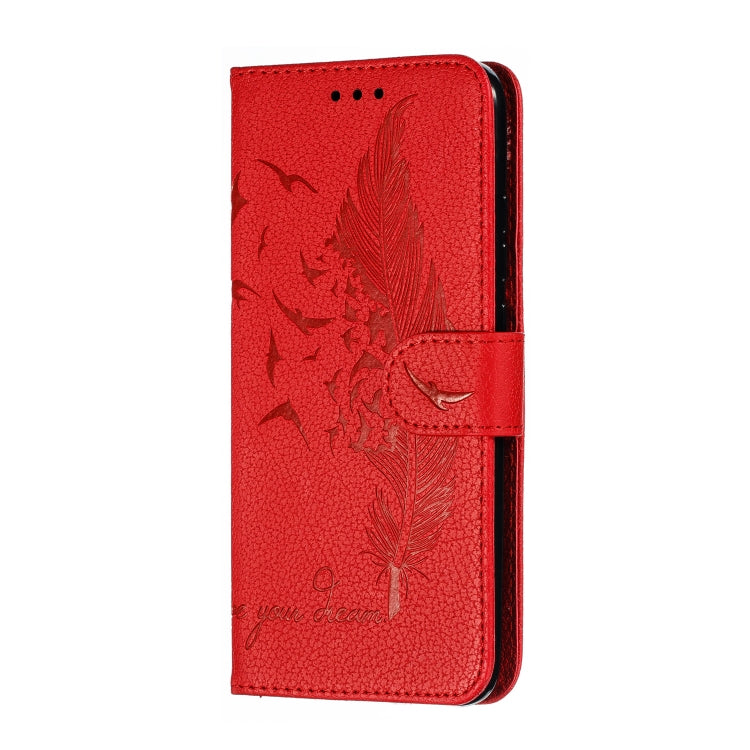 Feather Pattern Litchi Texture Horizontal Flip Leather Case with Wallet & Holder & Card Slots For Xiaomi Redmi 7