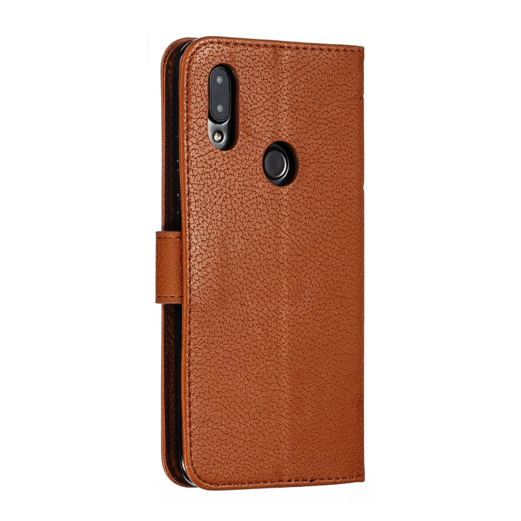 Feather Pattern Litchi Texture Horizontal Flip Leather Case with Wallet & Holder & Card Slots For Xiaomi Redmi 7