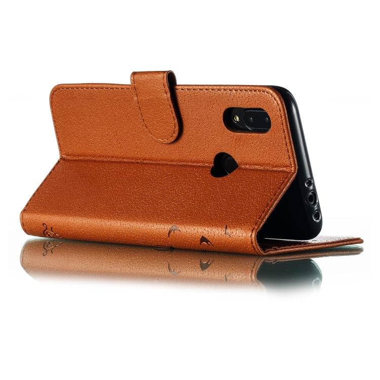 Feather Pattern Litchi Texture Horizontal Flip Leather Case with Wallet & Holder & Card Slots For Xiaomi Redmi 7