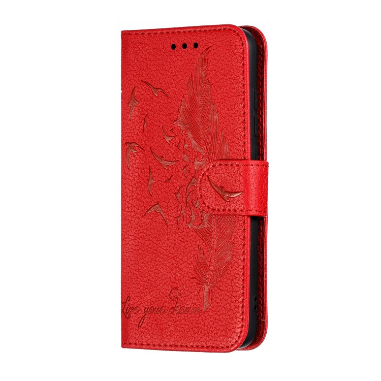 Feather Pattern Litchi Texture Horizontal Flip Leather Case with Wallet & Holder & Card Slots For Xiaomi Redmi 7A