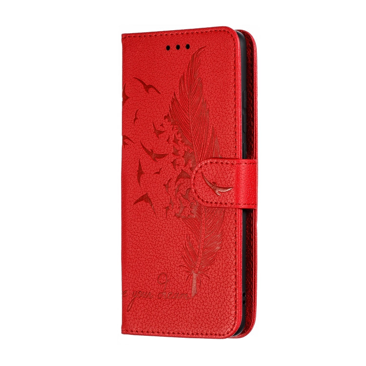 Feather Pattern Litchi Texture Horizontal Flip Leather Case with Wallet & Holder & Card Slots For Xiaomi Redmi K20