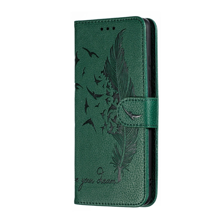 Feather Pattern Litchi Texture Horizontal Flip Leather Case with Wallet & Holder & Card Slots For Xiaomi Redmi K20