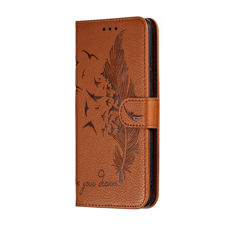 Feather Pattern Litchi Texture Horizontal Flip Leather Case with Wallet & Holder & Card Slots For Xiaomi Redmi K20