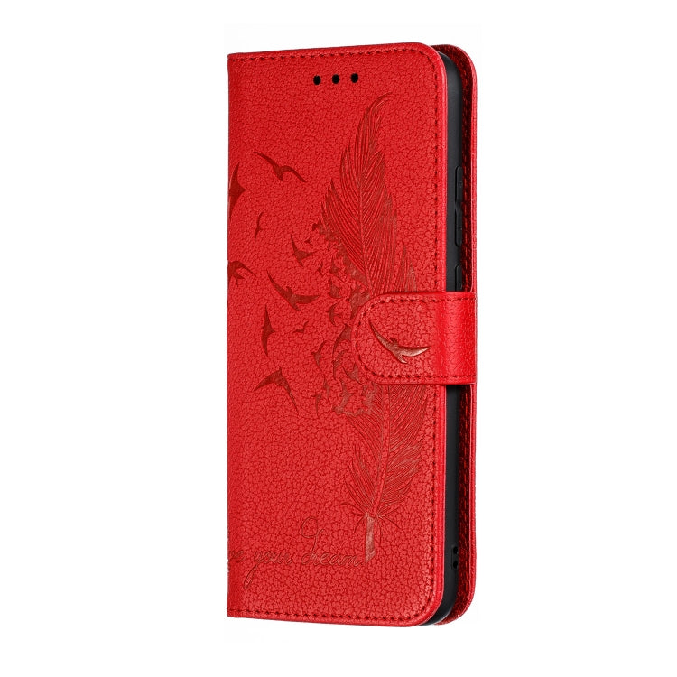 Feather Pattern Litchi Texture Horizontal Flip Leather Case with Wallet & Holder & Card Slots For Xiaomi Redmi Note 7