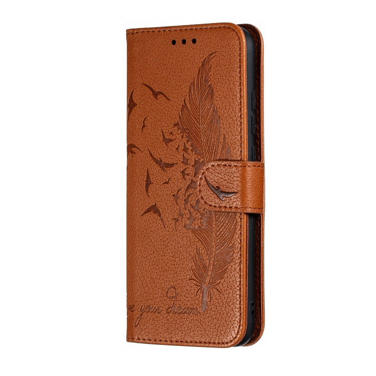 Feather Pattern Litchi Texture Horizontal Flip Leather Case with Wallet & Holder & Card Slots For Xiaomi Redmi Note 7