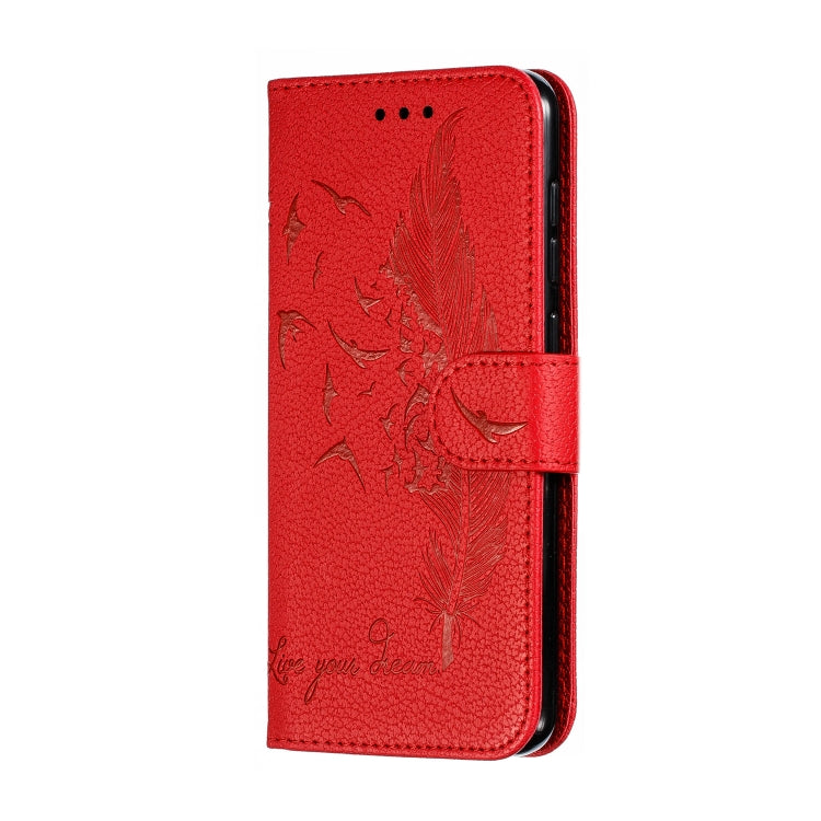 Feather Pattern Litchi Texture Horizontal Flip Leather Case with Wallet & Holder & Card Slots For Xiaomi Mi 9 SE