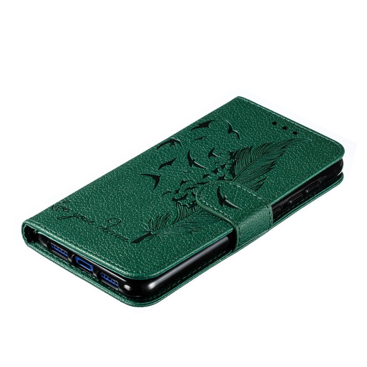 Feather Pattern Litchi Texture Horizontal Flip Leather Case with Wallet & Holder & Card Slots For Xiaomi Mi 9 SE