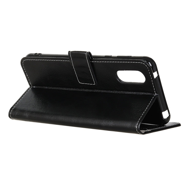 Retro Crazy Horse Texture Horizontal Flip Leather Case with Holder & Card Slots & Wallet & Photo Frame for Wiko Y70