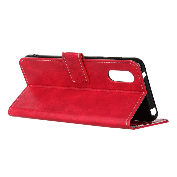 Retro Crazy Horse Texture Horizontal Flip Leather Case with Holder & Card Slots & Wallet & Photo Frame for Wiko Y70