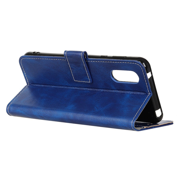 Retro Crazy Horse Texture Horizontal Flip Leather Case with Holder & Card Slots & Wallet & Photo Frame for Wiko Y70