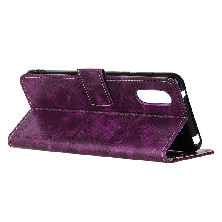 Retro Crazy Horse Texture Horizontal Flip Leather Case with Holder & Card Slots & Wallet & Photo Frame for Wiko Y70